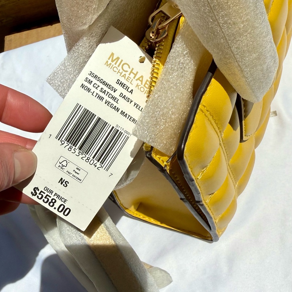 Michael Kors Yellow Satchel - Picture 3 of 11